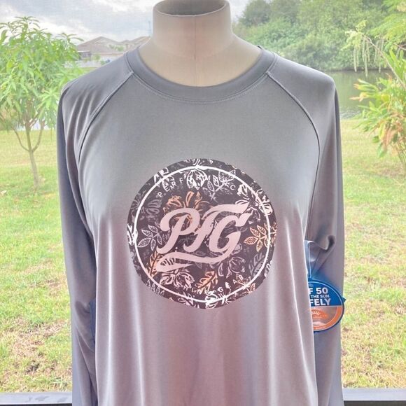 Columbia Women's Long Sleeve Sun Shirt gray size large NWT - Picture 3 of 7